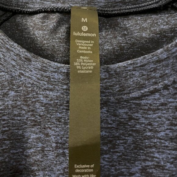 Lululemon Men's Long Sleeve Shirt, Medium, Marled Blue - Picture 7 of 7